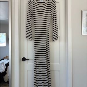 Seven Wonders Striped Black and White Maxi Dress